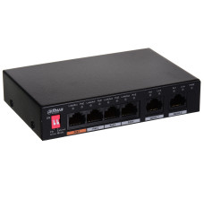 Dahua Technology PFS3006-4ET-60 network switch Unmanaged Fast Ethernet (10/100) Power over Ethernet (PoE) Black