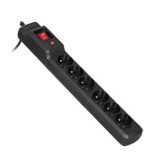 Activejet COMBO 6GN 3M black power strip with cord