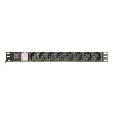 Gembird EG-PDU-014-C14 power distribution unit (PDU) 8 AC outlet(s) 1U Black