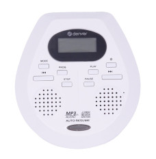 Discman Denver DMP-395W portable CD/MP3 player with auto resume and anti-shock function white