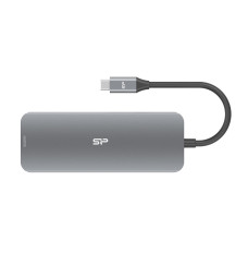 Silicon Power SR30 Docking USB 3.2 Gen 1 (3.1 Gen 1) Type-C Grey, Metallic