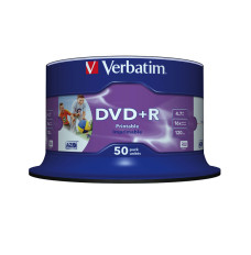 Verbatim DVD+R Wide Inkjet Printable No ID Brand 4.7 GB 50 pc(s)