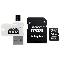 Goodram  All in one  M1A4-0640R12 memory card 64 GB MicroSDXC Class 10 UHS-I +  The card reader