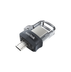 Sandisk Ultra Dual m3.0 USB flash drive 128 GB USB Type-A / Micro-USB 3.2 Gen 1 (3.1 Gen 1) Black,Silver,Transparent