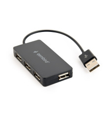 Gembird UHB-U2P4-04 interface hub USB 2.0 480 Mbit/s Black