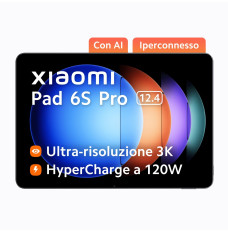 Xiaomi Pad 6S Pro Qualcomm Snapdragon 256 GB 31.5 cm (12.4") 8 GB Wi-Fi 7 (802.11be) Graphite, Grey
