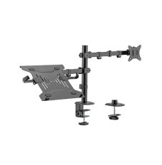 Gembird MA-DA-03 Adjustable desk mount with monitor arm and notebook tray (rotate, tilt, swivel), 17”-32”, up to 9 kg