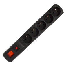 ACAR F5 - power strip / surge protector (5 sockets, black, 3 m)