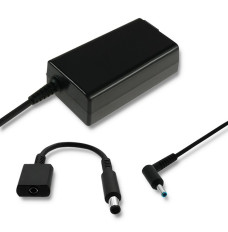 Qoltec 51728 Power adapter for HP| 65W | 19V | 3.33A | 4.5*3.0+pin | adapter 4.5*3.0+pin/7.4*5.0+pin | power cable
