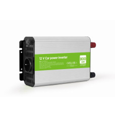EnerGenie EG-PWC800-01 power adapter/inverter Auto 800W Aluminium,Black