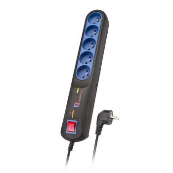 Surge protector strip LFT-2005, 3L EMI RFI, 2.5m black