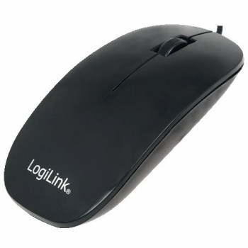 Flat USB optical mouse, black ID0063