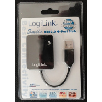HUB USB 2.0 4-Ports 'Smile' - black UA0139