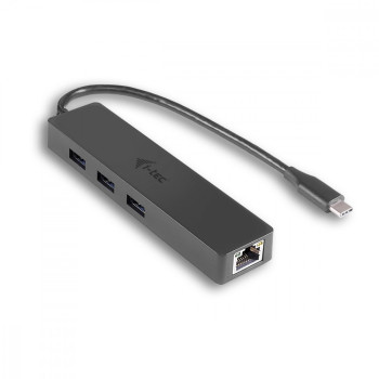 i-tec USB-C Slim 3-port HUB z adapterem Gigabit