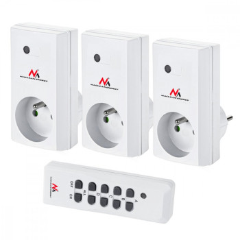 MCE153 remote controlled power sockets 3pcs. - programmable + remote control battery