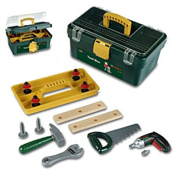 Klein Tool box and Bosch screwdriver