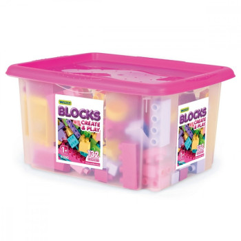 Blocks 132 pcs. in a container for girls