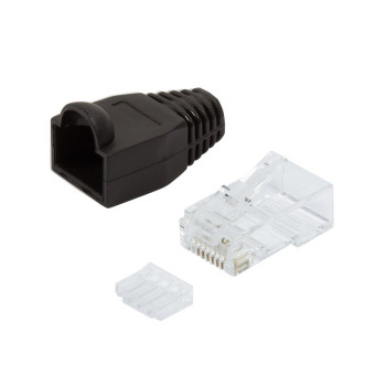 Plug connector CAT.6 100 pcs RJ45 unshielded black