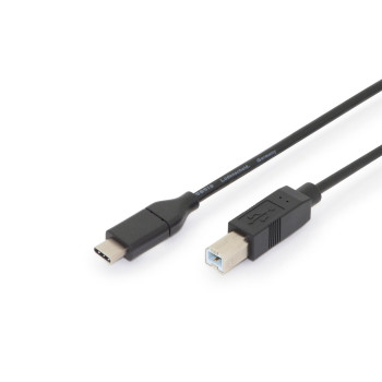 Connection Cable USB 2.0 HighSpeed Type USB C / B M / M, Power Delivery, black 1.8m