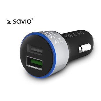 Car Quick Charge charger Savio SA-06 B, 2xUSB 5.4A