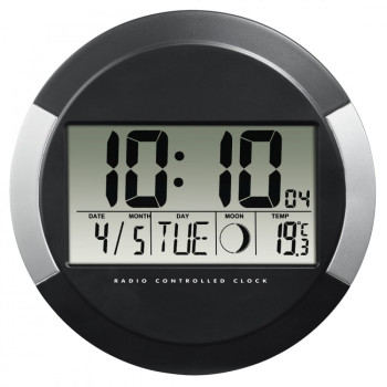 DCF Radio Wall clock Hama PP-245 black