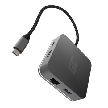Hub USB-C GC 6w1 3xUSB 3.0, HDMI, RJ45 (Ethernet), USB-C PD