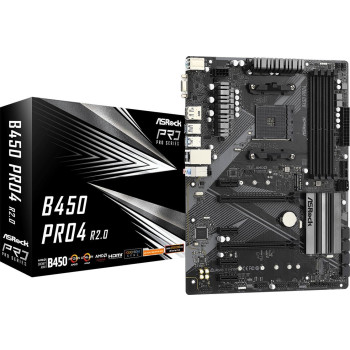 B450 PRO4 R2.0 AM4 4DDR 4 DP HDMI M.2 USB3.2 AT