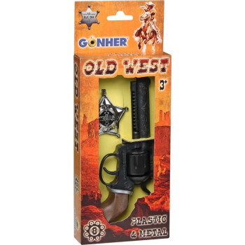 Cowboy Set - revolver, badge Gonher 