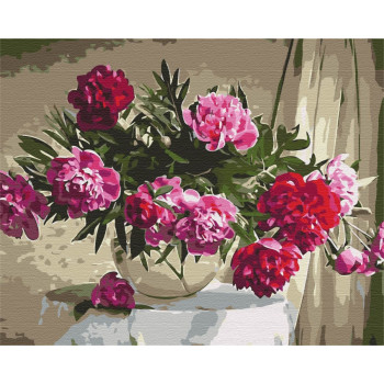 Picture Paint it! Paint by numbers - Peonies