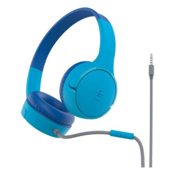SOUNDFORM Mini On-Ear Wired Headphones Blue For Kids
