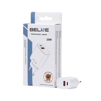 Charger 20W USB-C + USB-A white