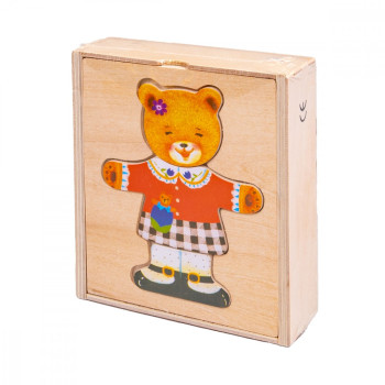 Wooden puzzle Teddy bear girl