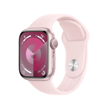 Watch Series 9 GPS 45mm Pink Aluminium Case with Light Pink Sport Band - M L
