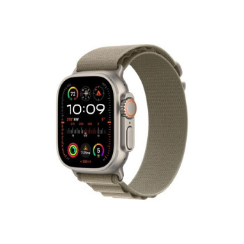 Watch Ultra 2 GPS + Cellular, 49mm Titanium Case with Olive Alpine Loop - S