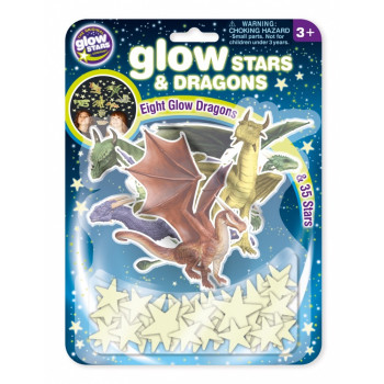 Wall stickers Brainstorm Glow Stars and Dragons