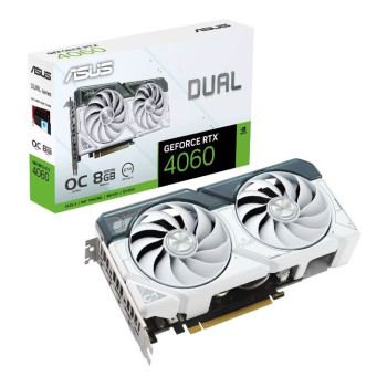 Graphics card GeForce RTX 4060 DUAL OC 8GB WHITE GDDR6 128bit 3DP