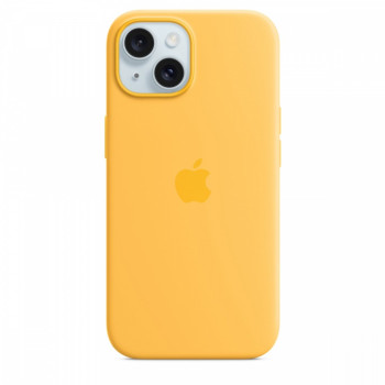 Silicone Case with MagSafe for iPhone 15 - Sunshine
