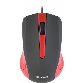 USB wired mouse, 3 buttons, rubberized surface