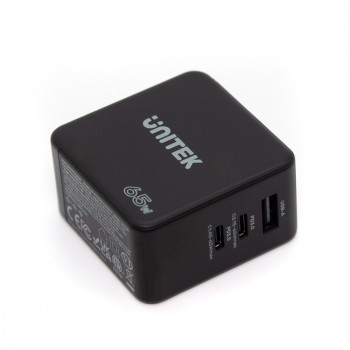 Wall Charger Travel GAN 2x USB-C 1x USB-A 65w