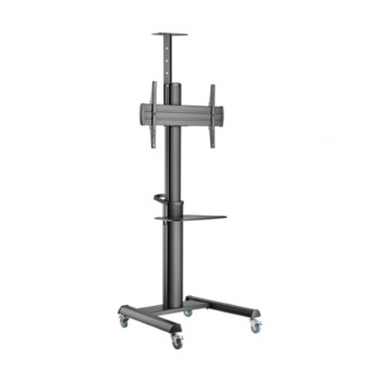 Floor stand TV Aluminum with wheels 37-70' inch Black