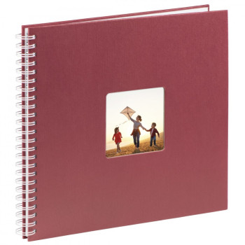 Photo album spiral fine art wine red