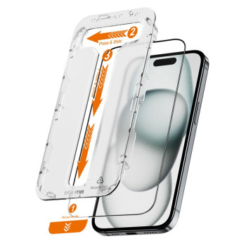 Tempered glass iPhone 15 (2 pieces) EasyShiel