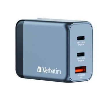 VERBATIM GNC-65 32201 GaN 65W, 2xUSB-C 1xUSB-