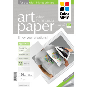ColorWay ART Photo Paper T-shirt transfer (white) A4 120 g/m²