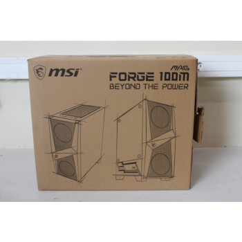 SALE OUT. MSI MAG FORGE 100M PC Case, Mid-Tower, USB 3.2, Black | MSI | MAG FORGE 100M | Black | ATX | DAMAGED PACKAGING | Power supply included No