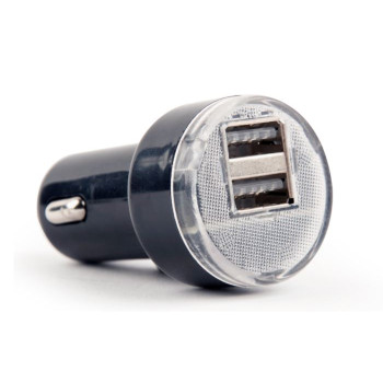 EnerGenie 2-port USB car charger EG-U2C2A-CAR-02 Black, 2.1 A