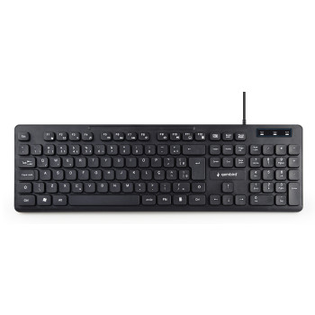 Gembird Multimedia Keyboard KB-MCH-04 Wired, US, Black