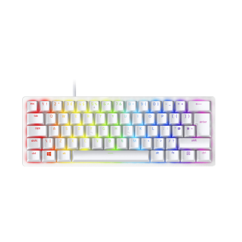 Razer Optical Gaming Keyboard Huntsman Mini 60% RGB LED light, RU, Wired, Mercury, Red Switch
