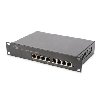 Digitus 8-port Gigabit Ethernet Switch  DN-80114 10/100/1000 Mbps (RJ-45), Unmanaged, Rackmountable, Power supply type Internal, Ethernet LAN (RJ-45) ports 8