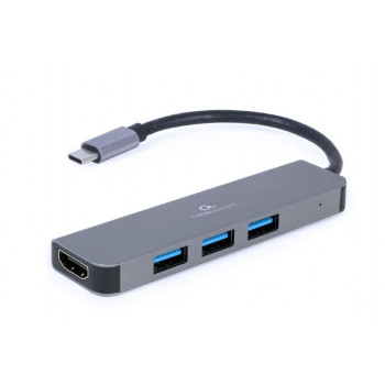 Cablexpert USB Type-C 2-in-1 multi-port adapter (Hub + HDMI) A-CM-COMBO2-01 0.09 m, Grey, USB Type-C